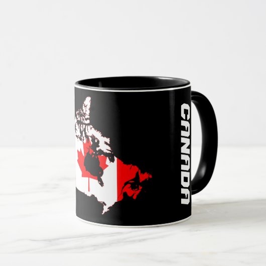 Kanada Flag Map Tasse (VorderseiteRechts)