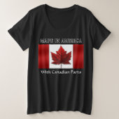 Kanada Flag Plus Size T - Shirt USA Kanada (Design vorne)