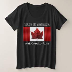 Kanada Flag Plus Size T - Shirt USA Kanada