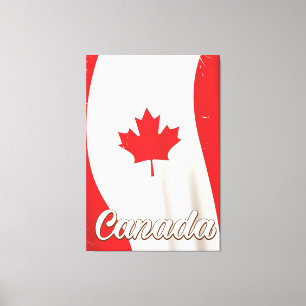 Kanada Flag Vintage Reiseplakat Leinwanddruck