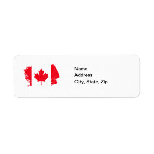 KANADA-FLAGGE Adressen-Etiketten