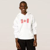 KANADA-FLAGGE-BALKEN-CODE Kanadischer Barcode Hoodie (Vorne ganz)