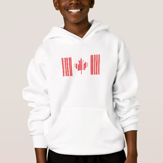 KANADA-FLAGGE-BALKEN-CODE Kanadischer Barcode Hoodie (Vorderseite)