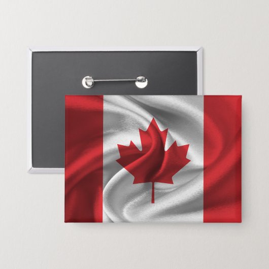 Kanada-Flagge-Button Button (Vorderseite/Rückseite)