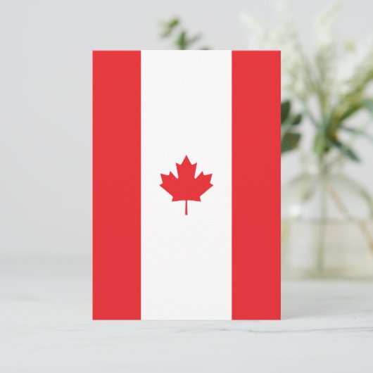 Kanada-Flagge Dankeskarte (Stehend Vorderseite)