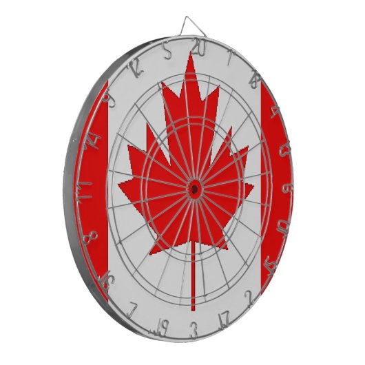 Kanada-Flagge Dartscheibe (Vorderseite Links)