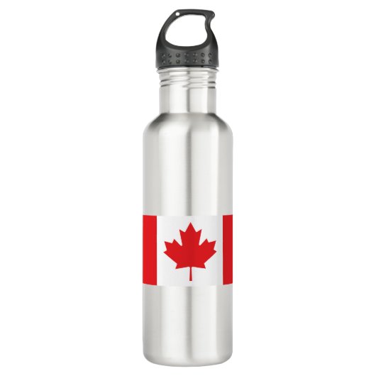 Kanada-Flagge Edelstahlflasche (Vorderseite)