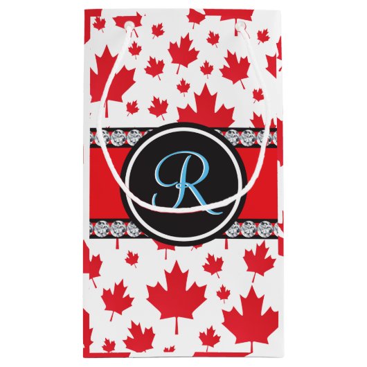 Kanada-Flagge Einzigartiges Abstraktes Budget-Mono Kleine Geschenktüte (Rückseite)
