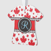 Kanada-Flagge Einzigartiges Abstraktes Budget-Mono Ornament (Vorderseite)