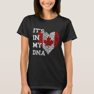 Kanada-Flagge Es ist in meinem DNA-Maple-Leaf-Herz T-Shirt