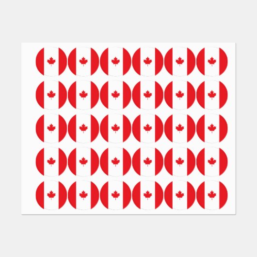 Kanada-Flagge Etiketten (Blatt)