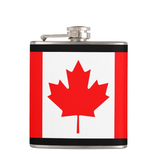 Kanada-Flagge Flachmann (Vorderseite)