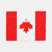 Kanada-Flagge Fleecedecke (Vorderseite (Horizontal))