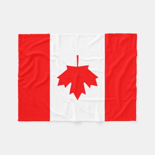 Kanada-Flagge Fleecedecke (Vorderseite (Horizontal))