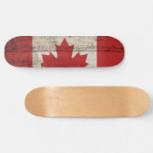 Kanada-Flagge für altholzgetreide Skateboard (Horizontal)