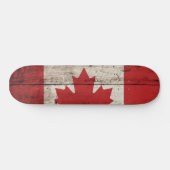 Kanada-Flagge für altholzgetreide Skateboard (Horizontal)