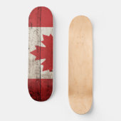 Kanada-Flagge für altholzgetreide Skateboard (Vorderseite)
