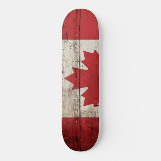 Kanada-Flagge für altholzgetreide Skateboard (Vorderseite)