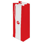 Kanada-Flagge Geschenktüte Für Weinflaschen (Rückseite Schrägansicht)
