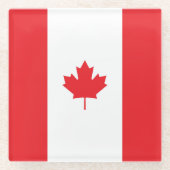 Kanada-Flagge Glasuntersetzer (Vorderseite)