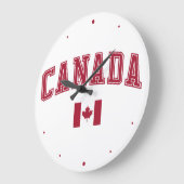 Kanada + Flagge Große Wanduhr (Winkel)