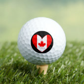 Kanada-Flagge Herz Golfball (Insitu T-Shirt)