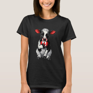 Kanada-Flagge Herz Kuh Kanada Ahornblatt Kanadisch T-Shirt