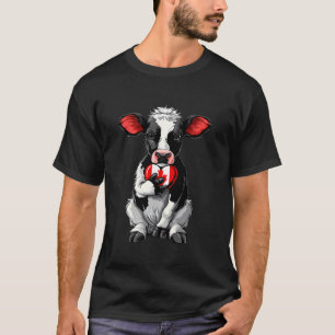 Kanada-Flagge Herz Kuh Kanada Ahornblatt Kanadisch T-Shirt