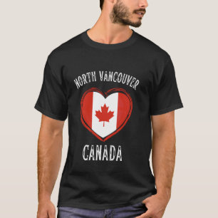 Kanada-Flagge Herz North Vancouver T-Shirt
