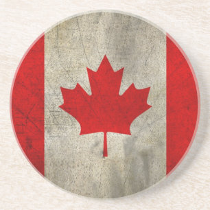 Kanada-Flagge in Grunge Getränkeuntersetzer