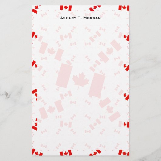 Kanada-Flagge in mehreren farbigen Ebenen anforder Briefpapier (Vorderseite)