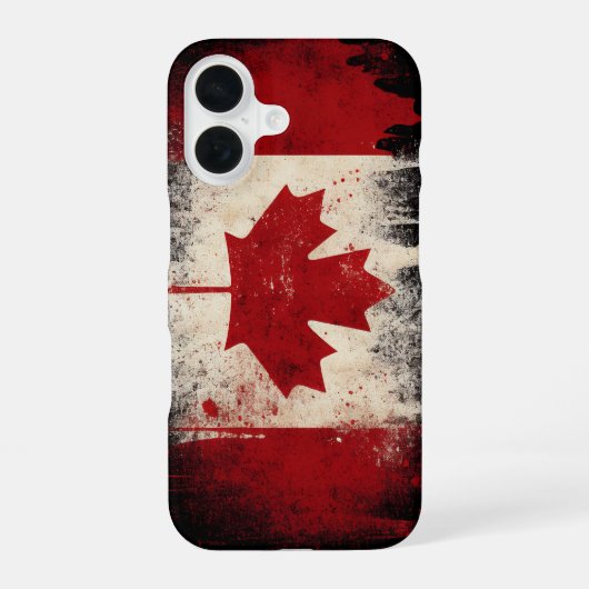 Kanada-Flagge iPhone 16 Hülle (Rückseite)