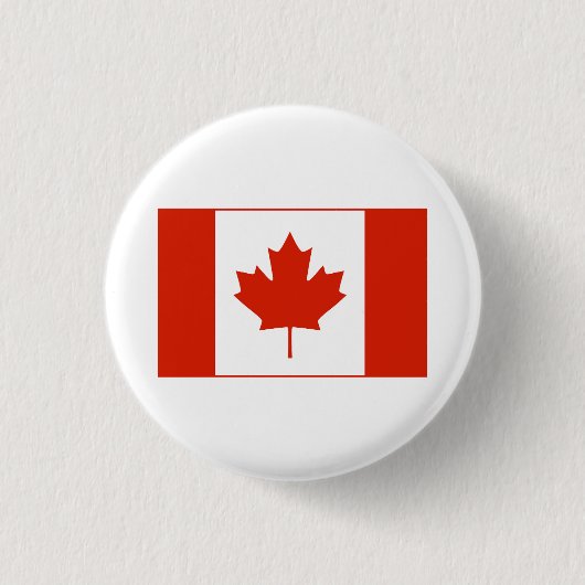 Kanada-Flagge Kanadische Flagge Word-Flagge Button (Vorderseite)
