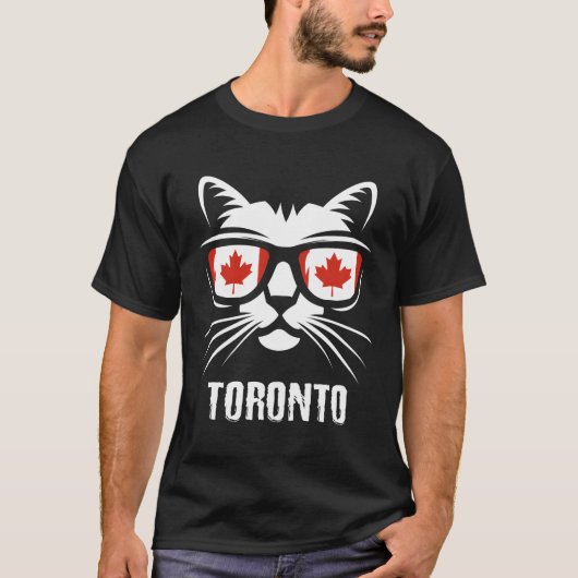 Kanada Flagge Kanadisches Katzen-Ahorn-Leaf Toront T-Shirt (Vorderseite)