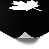 Kanada Flagge Kanadisches Urlaubsfischen Wanderski Poster (Ecke)