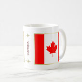 Kanada-Flagge + Karten-Tasse Kaffeetasse (VorderseiteRechts)