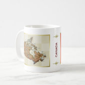 Kanada-Flagge + Karten-Tasse Kaffeetasse (Vorderseite Links)