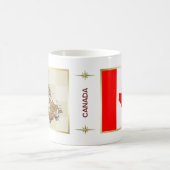 Kanada-Flagge + Karten-Tasse Kaffeetasse (Mittel)