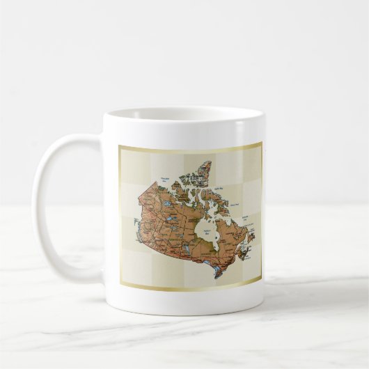 Kanada-Flagge + Karten-Tasse Kaffeetasse (Links)