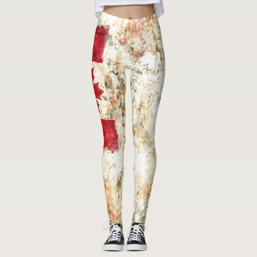Kanada-Flagge Leggings (Vorderseite)