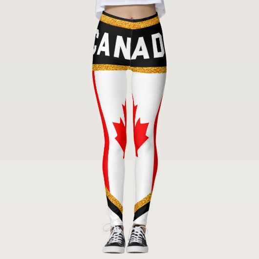 Kanada-Flagge Leggings (Vorderseite)