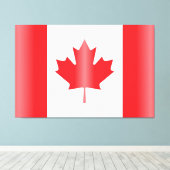 Kanada-Flagge Leinwanddruck (Insitu (Holzboden))