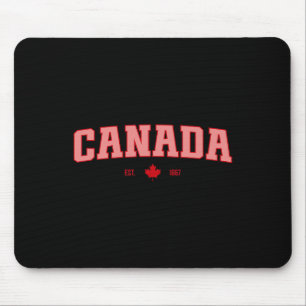 Kanada-Flagge Liebe Retro Canada Day Ahornblatt Es Mousepad