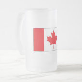 Kanada-Flagge Mattglas Bierglas (Vorderseite Links)