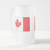 Kanada-Flagge Mattglas Bierglas (Vorderseite Links)