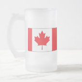 Kanada-Flagge Mattglas Bierglas (Links)
