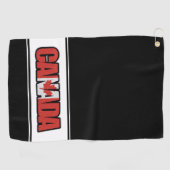 Kanada-Flagge mit Ahornblättern im typografischen Golfhandtuch (Horizontal)