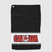 Kanada-Flagge mit Ahornblättern im typografischen Golfhandtuch (Vorderseite)