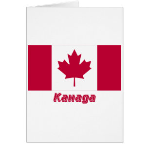 Kanada-Flagge mit Namen auf russisch
