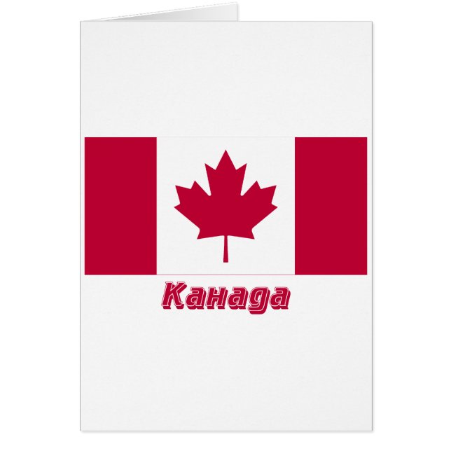 Kanada-Flagge mit Namen auf russisch (Vorne)